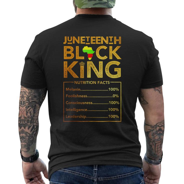 Junenth Black King Melanin Dad Fathers Day Men Fathers Mens Back Print T-shirt