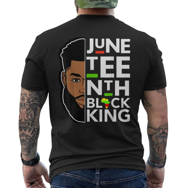 Junenth Freedom Black King Father Dad Men Son Brothers Men's Back Print T-shirt