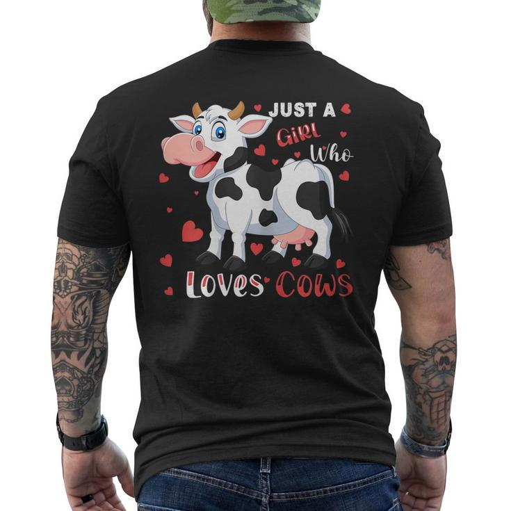 Just A Girl Who Loves Cows For A Girl Loves Cows Men's Back Print T-shirt
