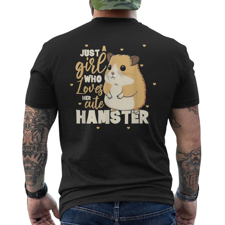 Just A Girl Who Loves Her Cute Hamster National Pet Day Men's Back Print T-shirt
