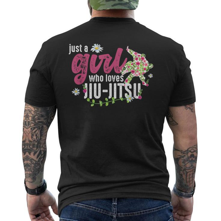 Just A Girl Who Loves Jiu-Jitsu - Jiu-Jitsu Fighter Men's T-shirt Back Print
