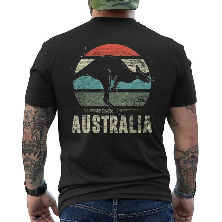 Kangaroo Aussie Zoo Animal Lover Retro Australia Men's Back Print T-shirt
