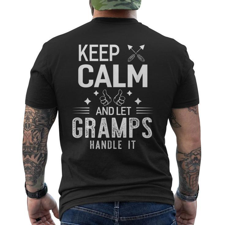Keep Calm And Let Gramps Handle It Grandpa Men Men's Back Print T-shirt