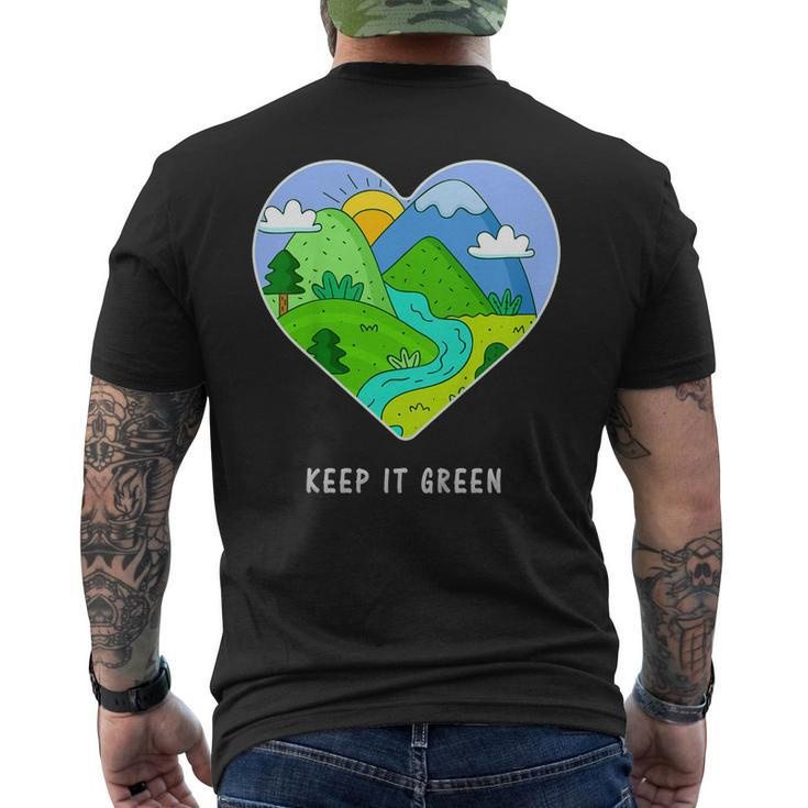 Keep It Green Save The Planet Shirt Earth Day 2019 Idea Men's Back Print T-shirt