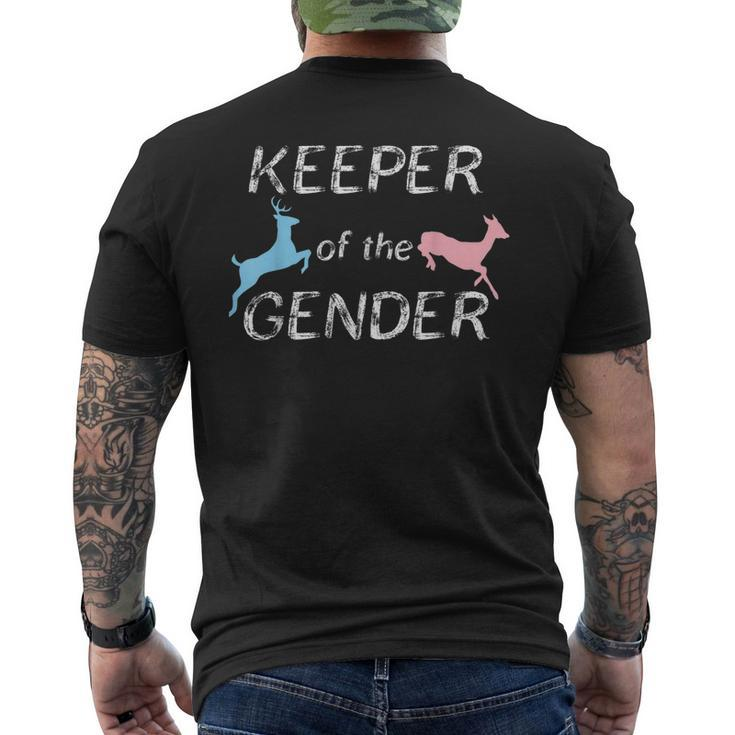 Keeper Of The Gender Reveal Buck Or Doe Party Idea Men's Back Print T-shirt