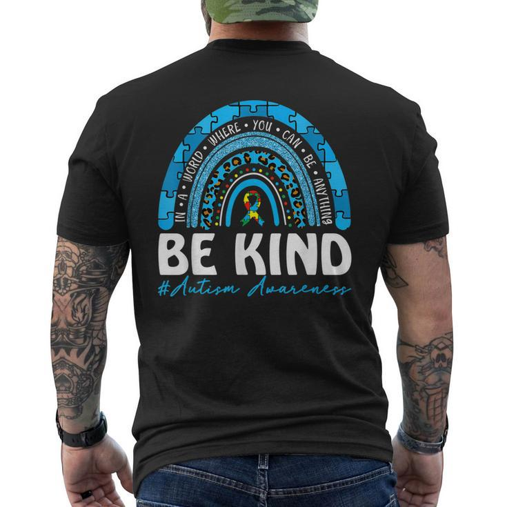 Be Kind Autism Awareness Women Toddlers Girls Kids Men's Back Print T-shirt
