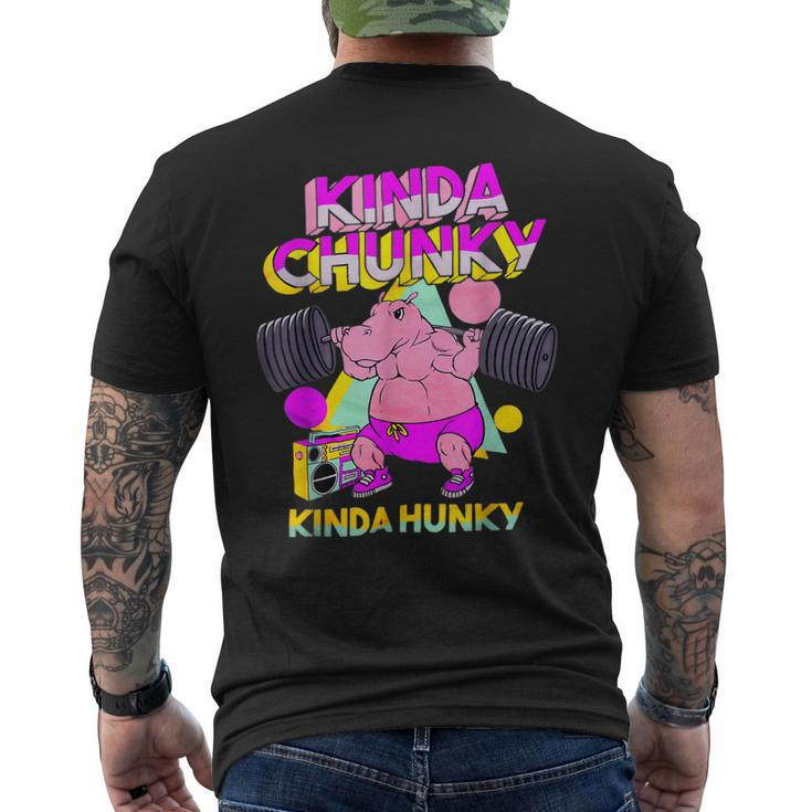 Kinda Chunky Kinda Hunky And Body Building Gym Men's Back Print T-shirt