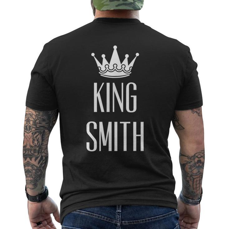 King Smith  Surname Last Name  Dad Gift Grandpa Mens Back Print T-shirt