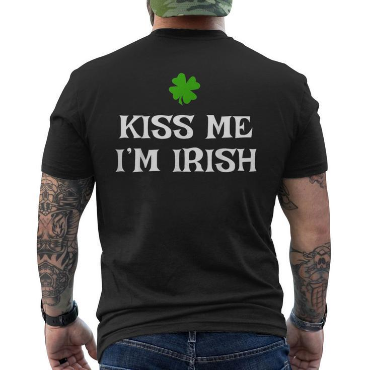 Kiss Me Im Irish St Patricks Day Men's T-shirt Back Print - Thegiftio