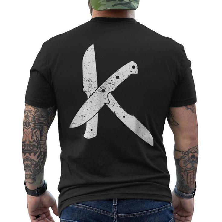 Knife Thursday Custom Fixed Blade Knife Tee Shirt Men's Back Print T-shirt