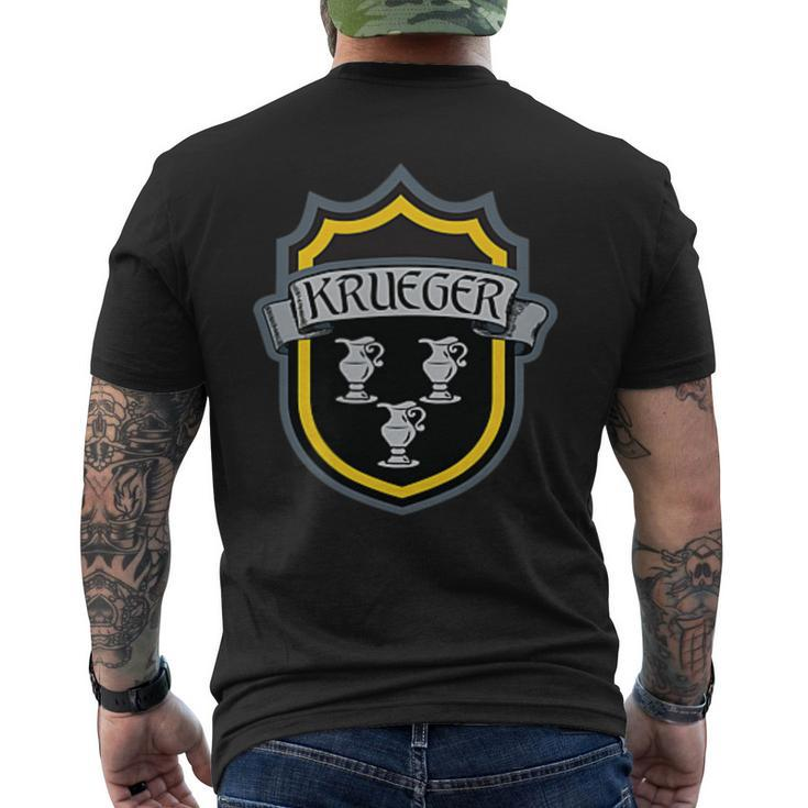 Krueger Family Crest  Men's Crewneck Short Sleeve Back Print T-shirt