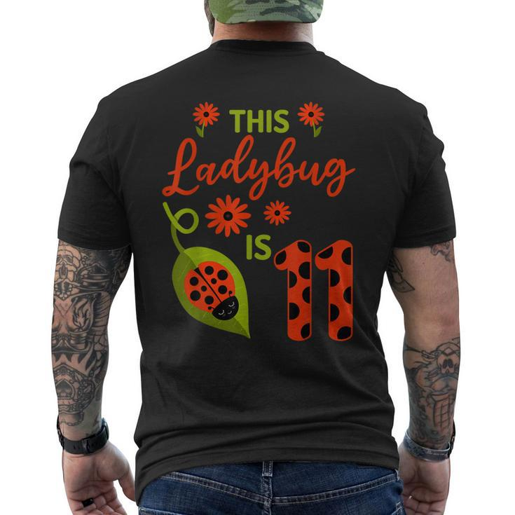 Ladybug Birthday This Ladybug Is 11 Year Old Girl Matching Men's Back Print T-shirt