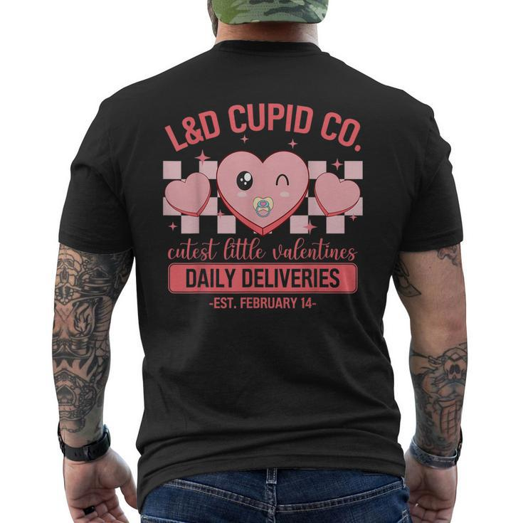 L&D Cupid Co Labor And Delivery Valentines Day Men's T-shirt Back Print