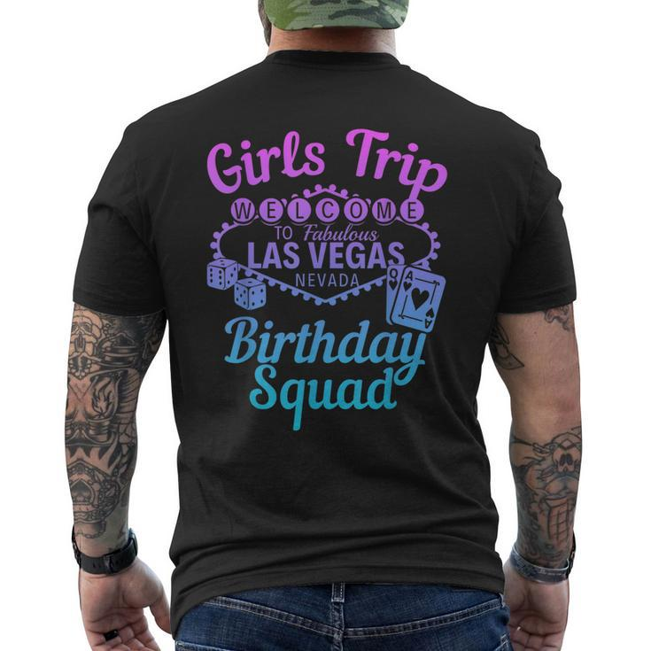 Las Vegas Birthday Party Girls Trip Vegas Birthday Squad Men's Back Print T-shirt