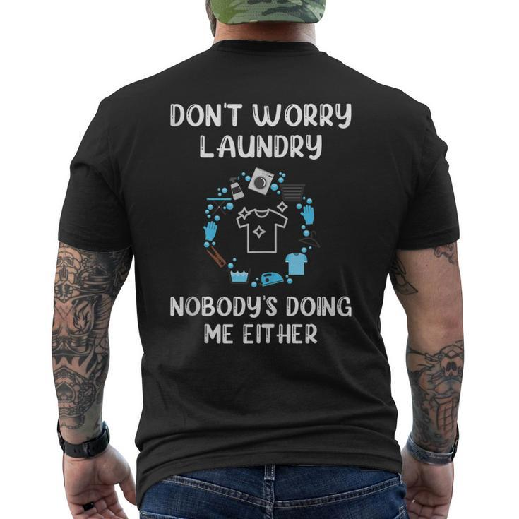 Laundry Room Wash Day Laundry Pile Mom Life Men's Back Print T-shirt