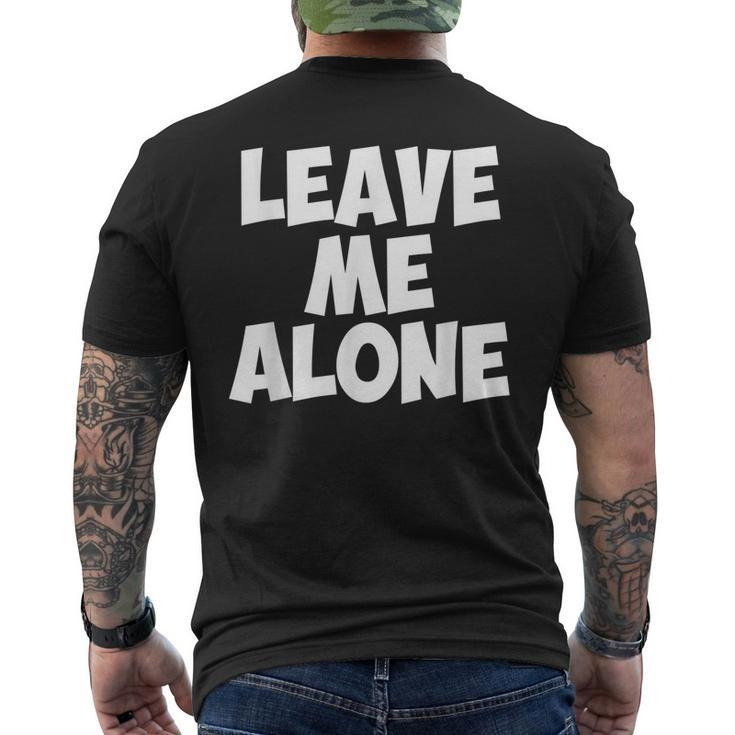 Leave Me Alone - Antisocial Individual Depressed Men's Back Print T-shirt