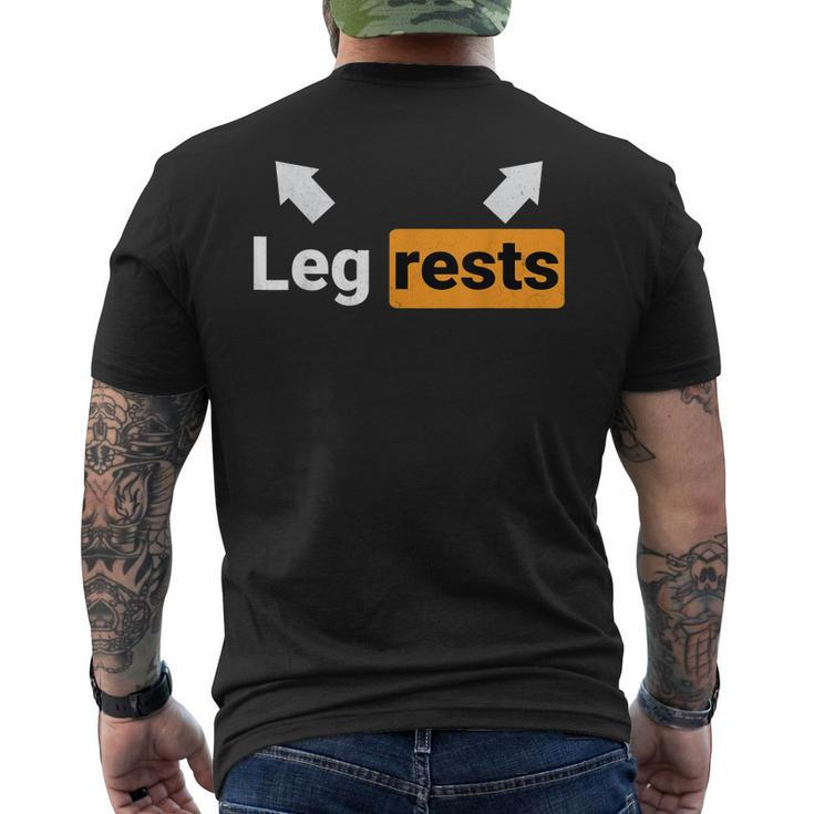 Leg Rests Naughty Dad Jokes Adult Humour Fathers Day Men's Back Print T-shirt