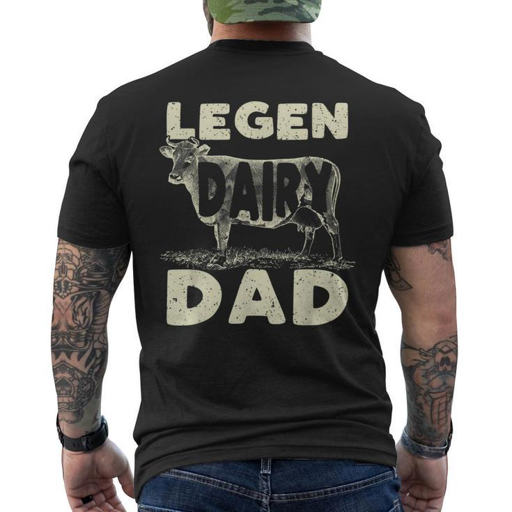 Mens Legen Dairy Dad Cow Farmer Fathers Day For Men Men's T-shirt Back Print