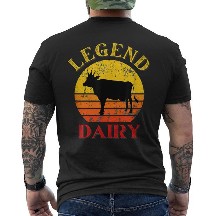 Legend Dairy Cow A Legend On The Farm Mens Back Print T-shirt