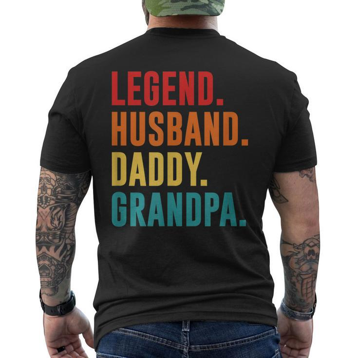 Legend Husband Daddy Grandpa Best Fathers Day Surprise Dad Men's Back Print T-shirt