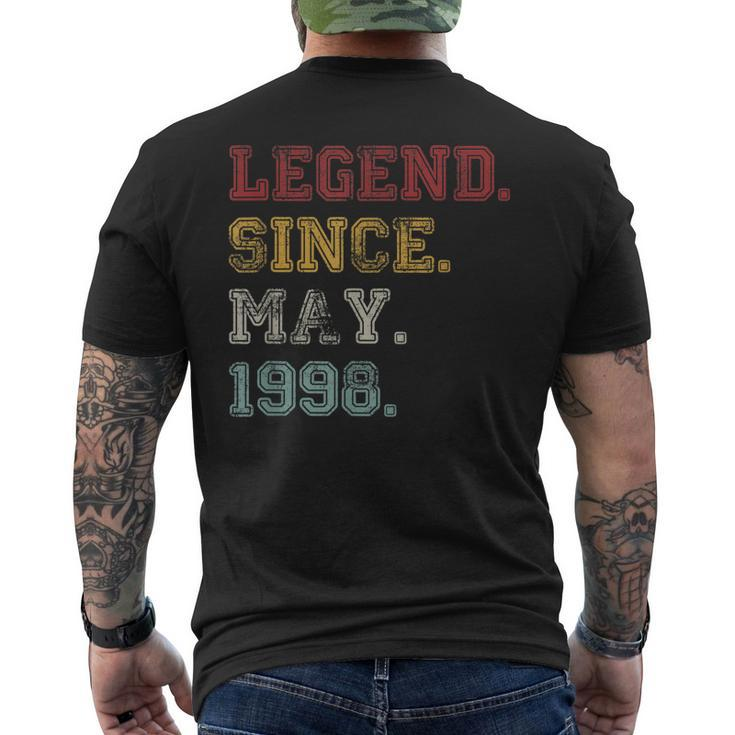 Legend Since May 1998 21St Birthday 21 Years Old Tshirt Men's Back Print T-shirt