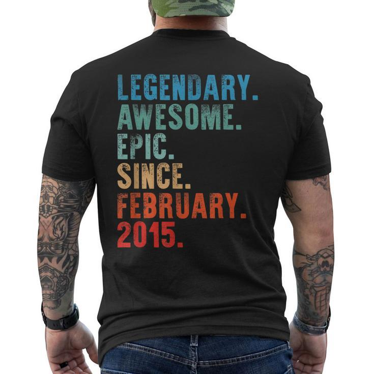 Legendary Awesome Epic Since February 2015 Vintage Birthday Men's T-shirt Back Print
