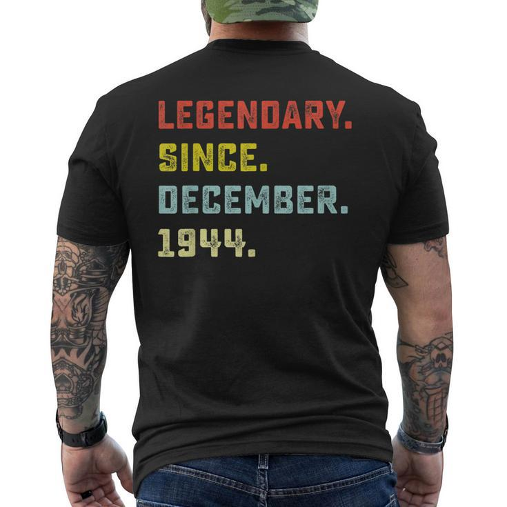 Legendary Since December 1944 Birthday For 75 Yrs Old Men's Back Print T-shirt