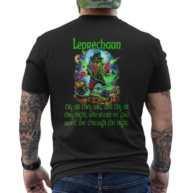 Leprechaun Horror Movie St Patricks Day Men's Back Print T-shirt