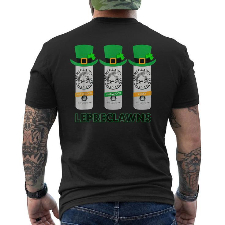 Lepreclawns Lucky Shamrock Drinking St Patricks Day Claw Men's Back Print T-shirt