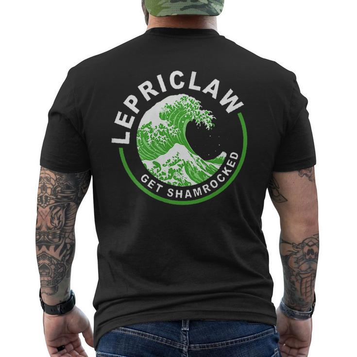 Lepriclaw Get Shamrocked Drinking St Patricks Day Claw Tank Top Men's Back Print T-shirt