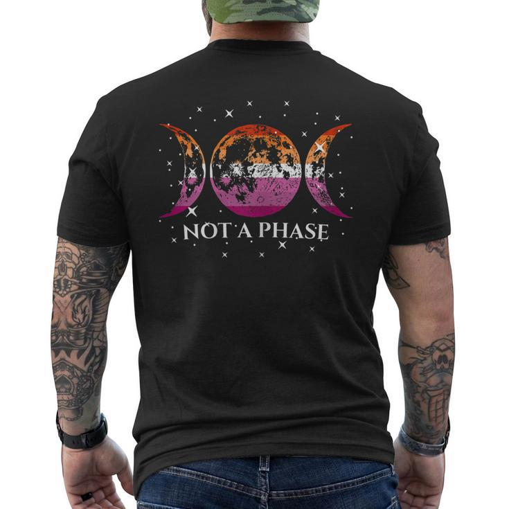 Lesbian Pride Flag Not A Phase Men's Back Print T-shirt