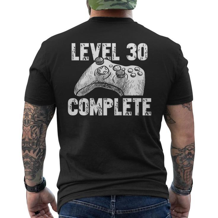Level 30 Complete 30Th Birthday Shirt Men's Back Print T-shirt