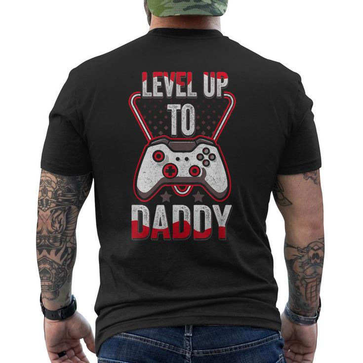 Level Up To Daddy Future Dad Level Unlocked 2023 Men's Back Print T-shirt
