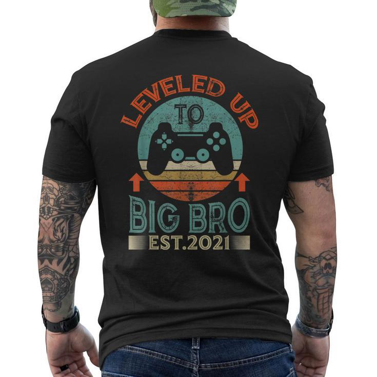 I Leveled Up To Big Brother Est 2021 Promoted To Big Bro Men's T-shirt Back Print