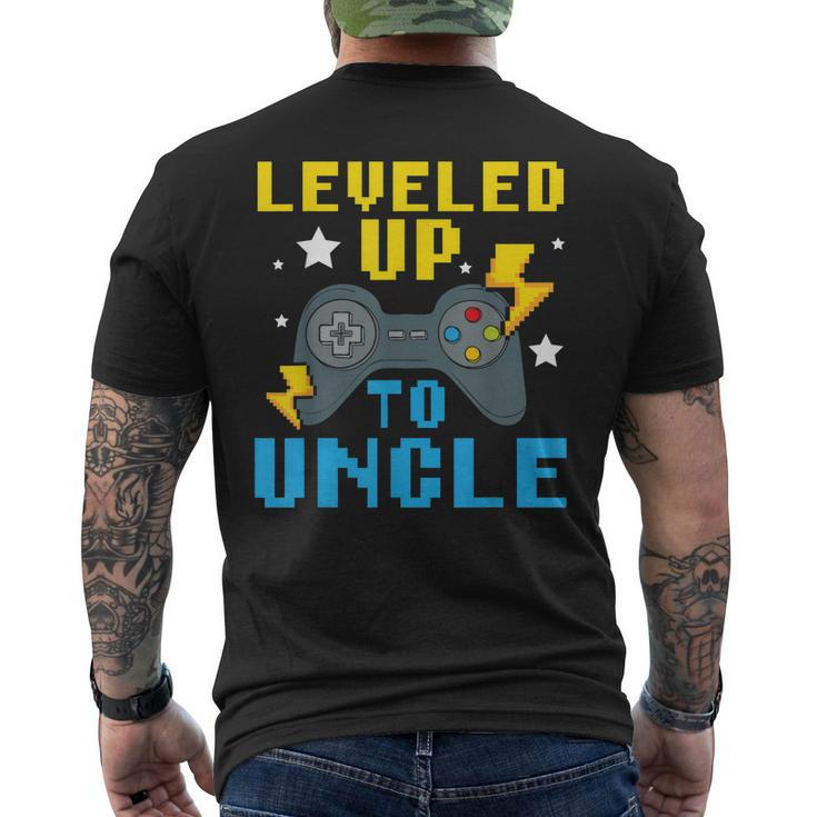 Leveled Up To Uncle Proud Uncle Best Uncle Ever Gamer Gift For Mens Mens Back Print T-shirt