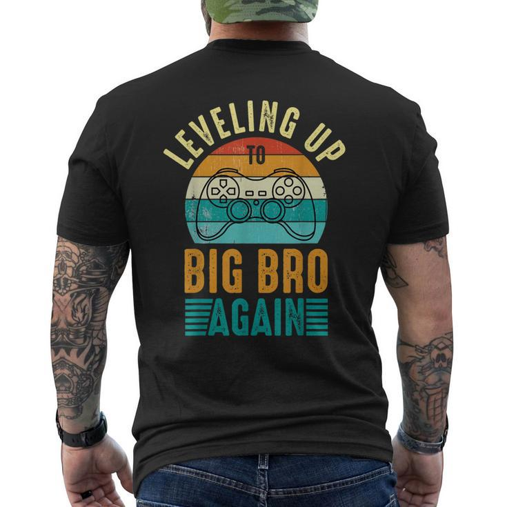 Leveling Up To Big Bro Again Vintage Big Brother Again Men's Back Print T-shirt