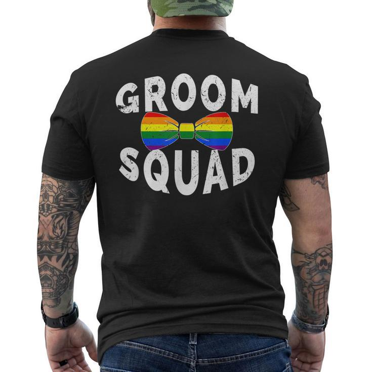 Lgbt Pride Gay Bachelor Party Grooms Squad Engagement Men's Back Print T-shirt