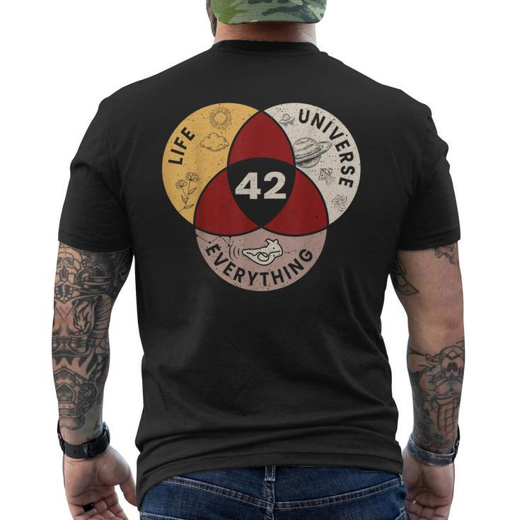 Life The Universe And Everything 42 Answer To Life Men's Back Print T-shirt