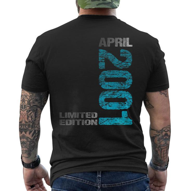 Limited Edition April 2001 22Th Birthday Born 2001 Men's Back Print T-shirt