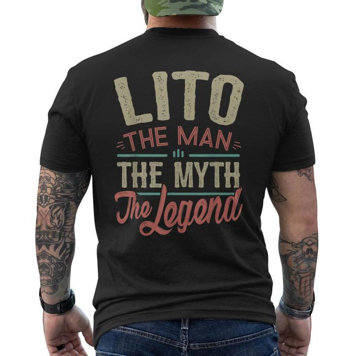 Lito From Grandchildren Lito The Myth The Legend Gift For Mens Mens Back Print T-shirt