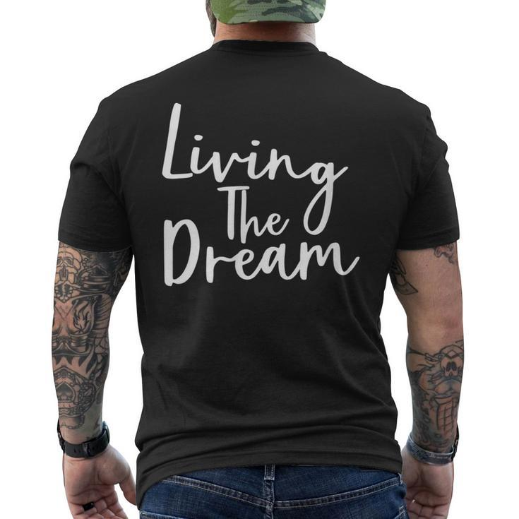 Living The Dream Inspirational Men's Back Print T-shirt