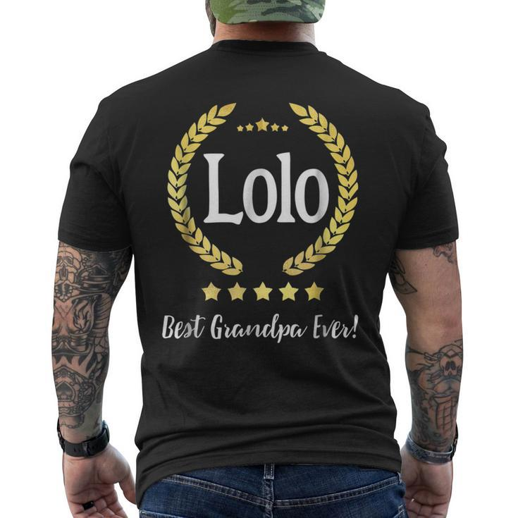 Lolo Best Grandpa Ever Filipino Grandfather Men's Back Print T-shirt