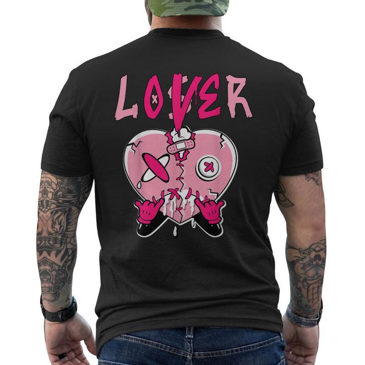 Loser Lover Heart Dripping Low Triple Pink Matching Men's Back Print T-shirt