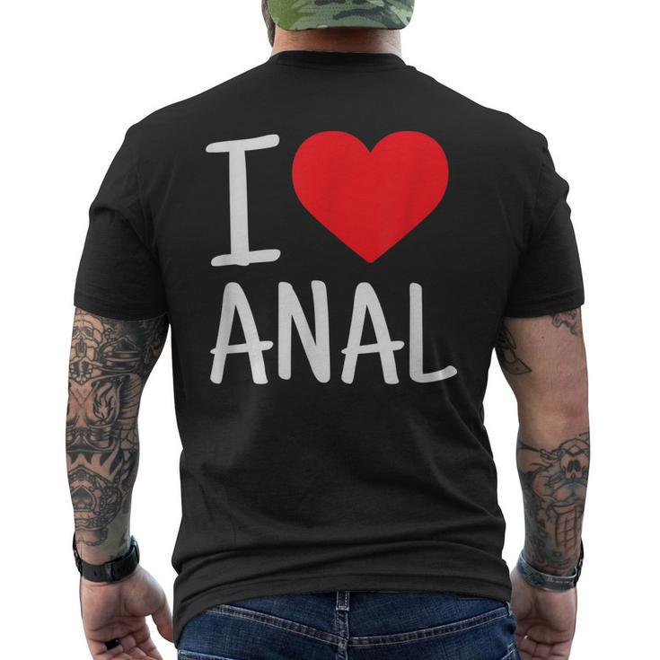 I Love Anal Butt Sex Men's Back Print T-shirt