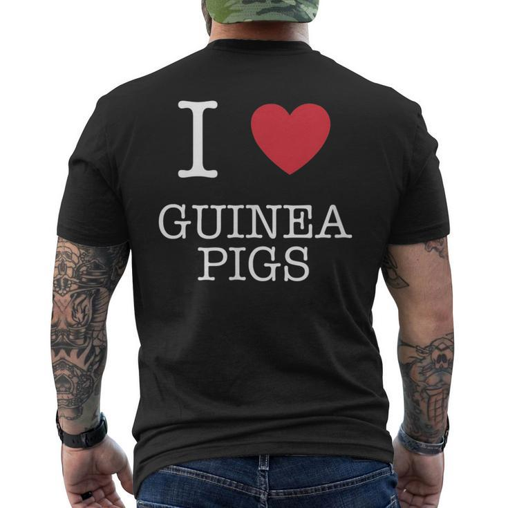 I Love Guinea Pigs - I Heart Guinea Pigs Men's Back Print T-shirt