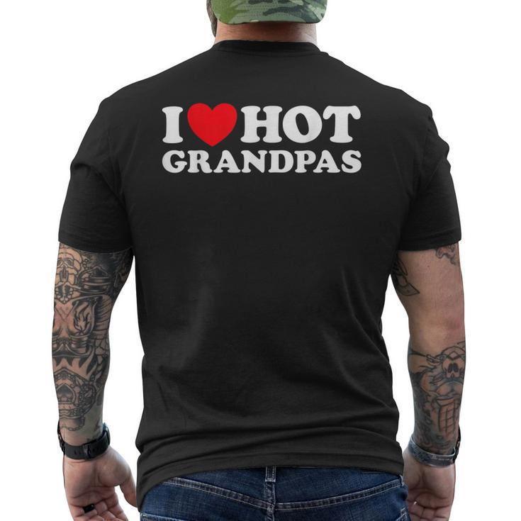 I Love Hot Grandpas Grand Dad Gilf Dilf Mature Dating Men's Back Print T-shirt