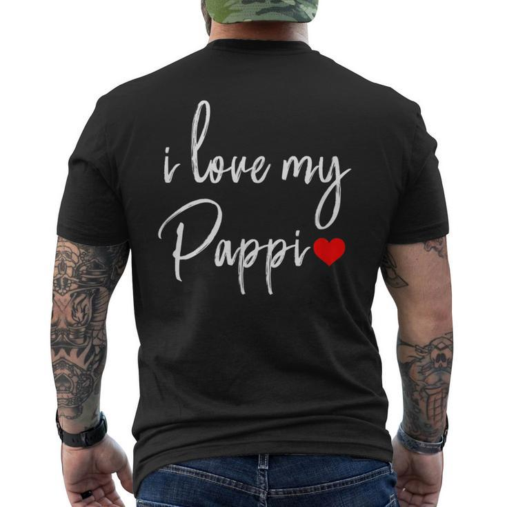 I Love You My Pappi Best Dad Daddy Day Men's Back Print T-shirt
