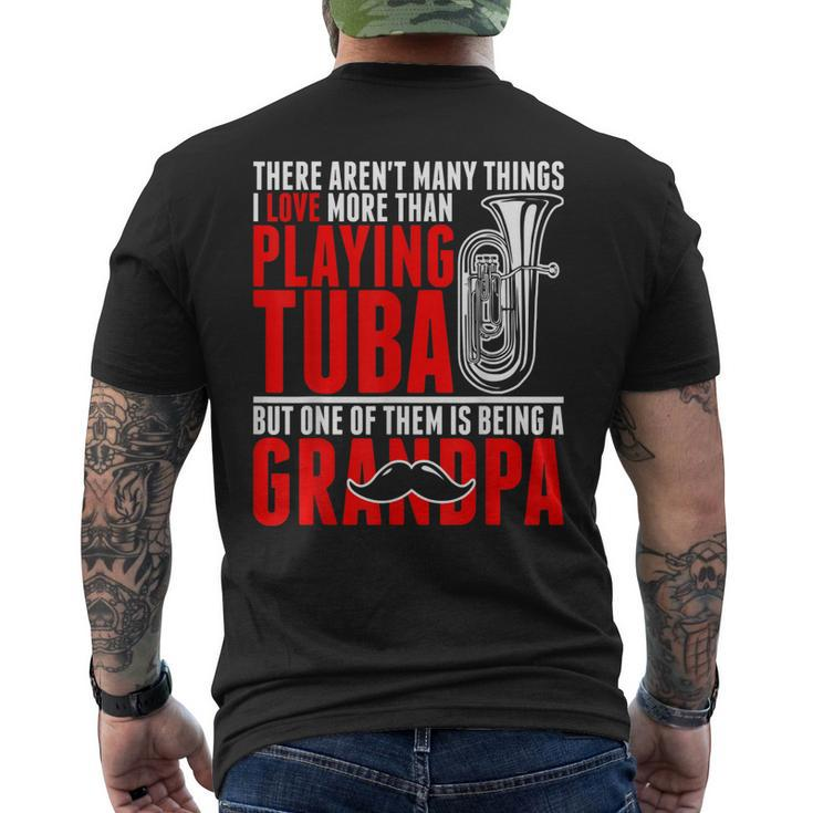 I Love More Than Playing Tuba Grandpa Men's Back Print T-shirt