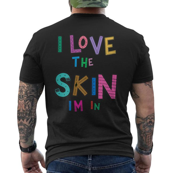 I Love The Skin Strong Black Woman African American Melanin Men's Back Print T-shirt
