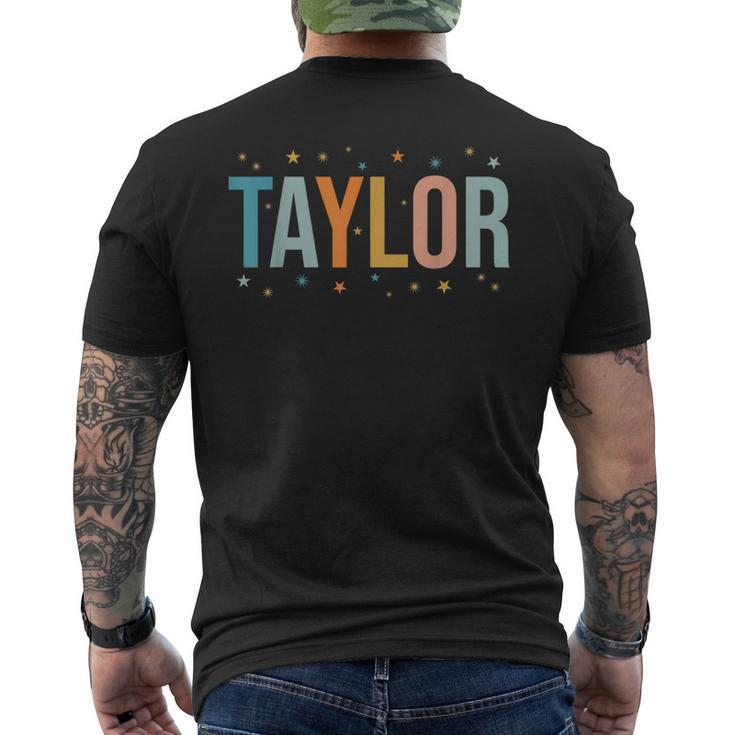 I Love Taylor Cute First Name Taylor Men's Back Print T-shirt